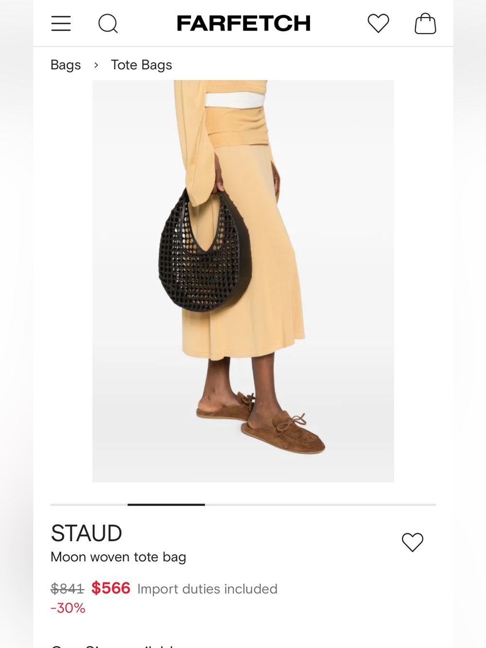 STAUD Raffia Moon Bag - Picture 7 of 7